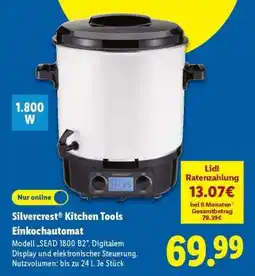 Lidl SILVERCREST KITCHEN TOOLS Einkochautomat Angebot
