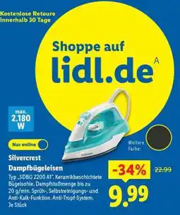Lidl SILVERCREST Dampfbügeleisen Angebot
