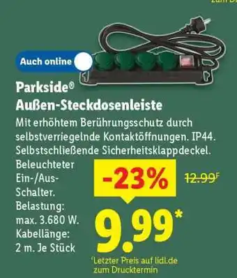 Lidl PARKSIDE Außen-Steckdosenleiste Angebot