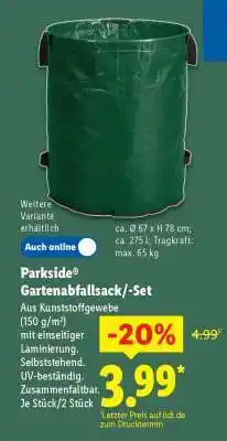 Lidl PARKSIDE Gartenabfallsack-Set Angebot