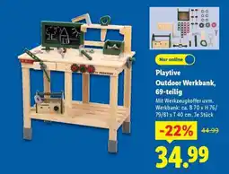 Lidl Playtive Outdoor Werkbank, 69-teilig Angebot