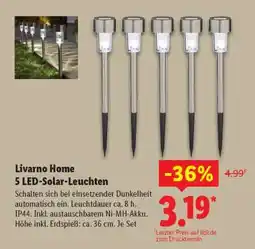 Lidl LIVARNO home 5 LED-Solar-Leuchten Angebot