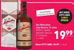CITTI Markt Ron Matusalem Gran Reserva, 15 Jahre Angebot