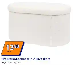 Action Stauraumhocker mit Plüschstoff Angebot