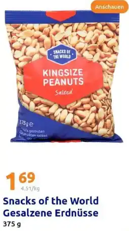 Action Snacks of the World Gesalzene Erdnüsse Angebot