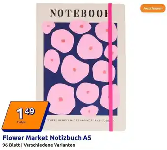 Action Flower Market Notizbuch A5 Angebot