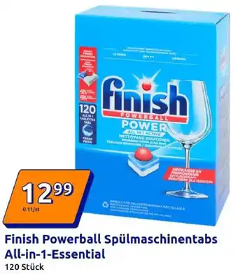 Action Finish Powerball Spülmaschinentabs All-in-1-Essential Angebot