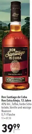 CITTI Markt Ron Santiago de Cuba Ron Extra Añejo, 12 Jahre Angebot
