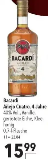 CITTI Markt Bacardi Añejo Cuatro, 4 Jahre Angebot