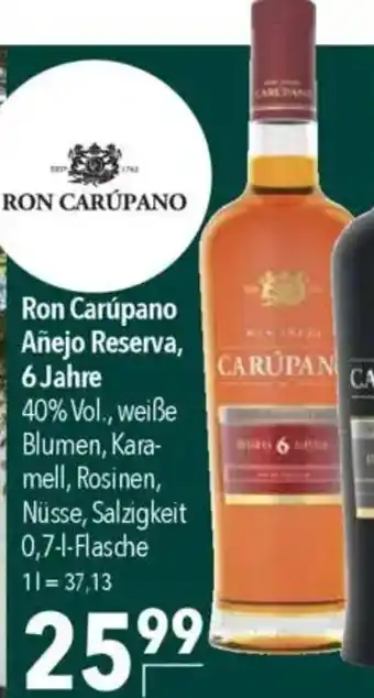 CITTI Markt Ron Carúpano Añejo Reserva, 6 Jahre Angebot