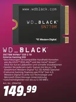 MediaMarkt Western digital wd_black sn770m nvme ssd 2 tb interne gaming ssd Angebot