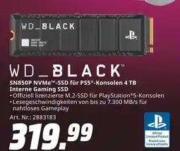 MediaMarkt Wd_black sn850p nvme-ssd für ps5-konsolen 4 tb Angebot