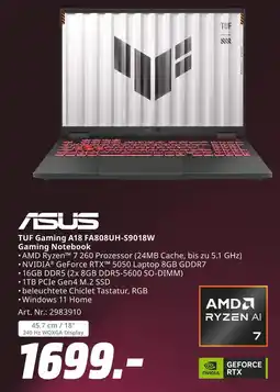 MediaMarkt Asus tuf gaming a18 fa808uh-s9018w gaming notebook Angebot