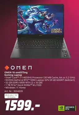 MediaMarkt Omen 16-am0375ng gaming laptop Angebot