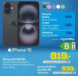 Euronics Apple iphone 16 Angebot