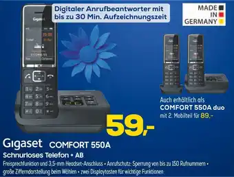 Euronics Gigaset comfort 550a schnurloses telefon + ab Angebot