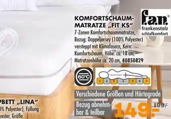 Möbel Kraft F.a.n. frankenstolz komfortschaum-matratze 'fit ks' Angebot
