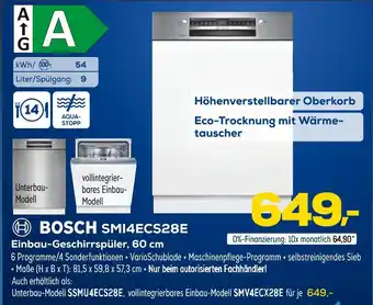 Euronics Bosch smi4ecs28e einbau-geschirrspüler Angebot