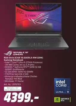 MediaMarkt Republic of gamers rog strix scar 16 (g635lx-rw125w) gaming notebook Angebot