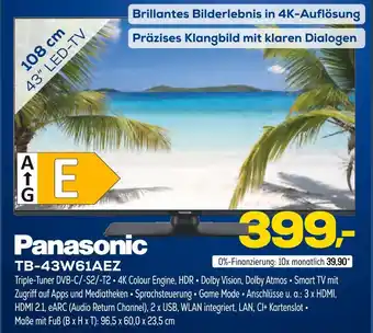 Euronics Panasonic tb-43w61aez Angebot
