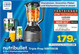 Euronics Nutribullet triple prep nbf580b 3-in-1 küchenmaschine Angebot