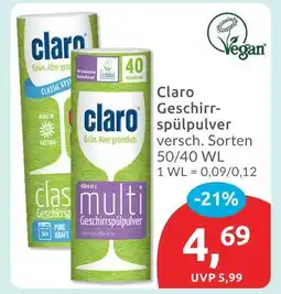 Budni Claro classic geschirrspülpulver Angebot