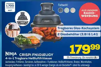 Euronics Ninja crispi fn101eugy 4-in-1 tragbare heißluftfritteuse Angebot