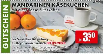 Möbel Mahler Mandarinen käsekuchen mit einer tasse filterkaffee Angebot