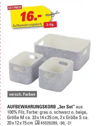 Höffner Aufbewahrungskorb 3er set Angebot