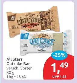 Budni All stars oatcake bar peanut butter choc chip Angebot