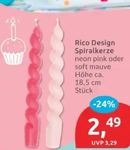 Budni Rico design spiralkerze neon pink Angebot