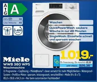 Euronics Miele wwb 360 wps waschmaschine Angebot