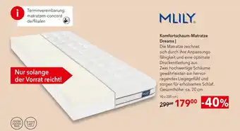 Matratzen Concord Mlily komfortschaum-matratze dreams Angebot