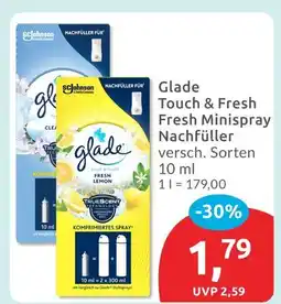 Budni Glade touch & fresh fresh minispray nachfüller Angebot