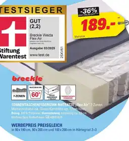 Höffner Breckle tonnentaschenfederkern-matratze „flex air“ Angebot