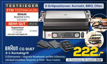Euronics Braun cg 9167 3-1-kontaktgrill Angebot