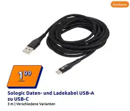 Action Sologic daten- und ladekabel usb-a zu usb-c Angebot