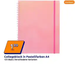 Action Collegeblock in pastellfarben a4 Angebot