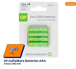 Action Gp aufladbare batterien aaa Angebot