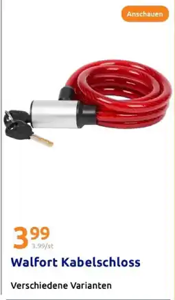Action Walfort kabelschloss Angebot