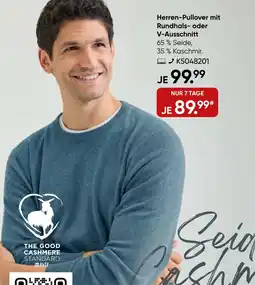 Galeria Herren-Pullover mit Rundhals- oder V-Ausschnitt Angebot