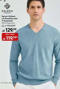 Galeria GALERIA Herren-Pullover mit Rundhals oder V-Ausschnitt Angebot