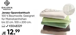 Galeria GALERIA essentials Jersey-Spannbetttuch Angebot