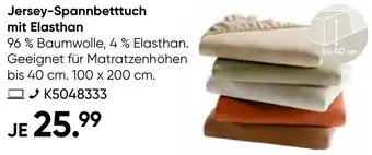 Galeria Jersey-Spannbetttuch mit Elasthan Angebot