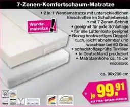 SOMIT 7-Zonen-Komfortschaum-Matratze Angebot