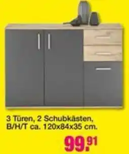 SOMIT Kommodenserie 3 Türen, 2 Schubkästen Angebot