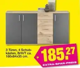 SOMIT Kommodenserie 3 Türen, 4 Schub- kästen Angebot