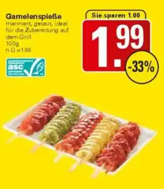 WEZ Garnelenspieße Angebot