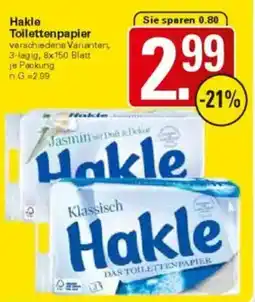 WEZ Hakle Toilettenpapier Angebot