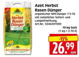 Herkules Baumarkt Azet Herbst Rasen Dünger Angebot